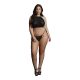Le Désir Festive Rhinestone Top and Thong XL Black  Fehérnemű szett