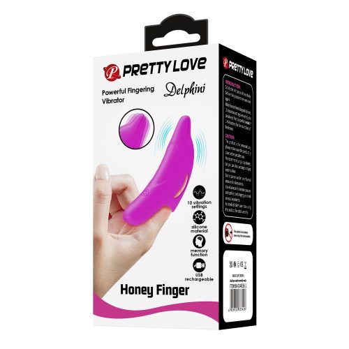 Pretty Love Delphini Honey Finger Purple ujjvibrátor