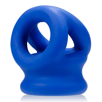 Oxballs - Tri-Squeeze Cocksling & Ballstretcher Blue péniszgyűrű