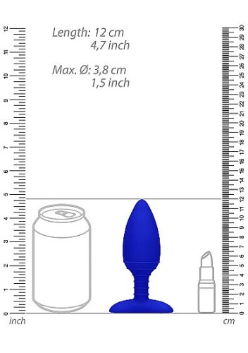 Heating Anal Butt Plug  Glow  Blue Vibrációs anál plug