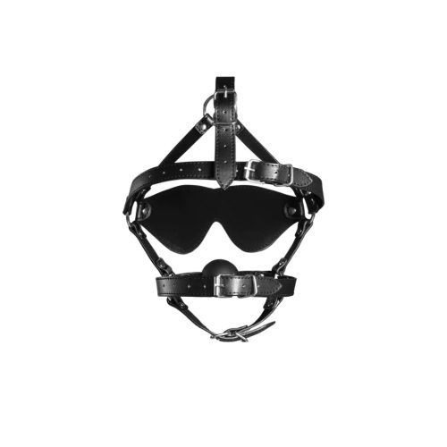Ouch! Muzzle gag with ball and mask Gag Xtreme szájpecek