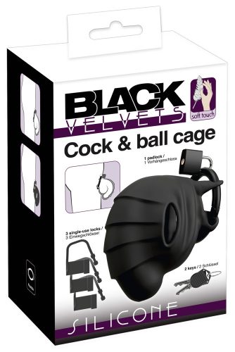 Black Velvets - Cock Velvet chastity cage  Farokketrec