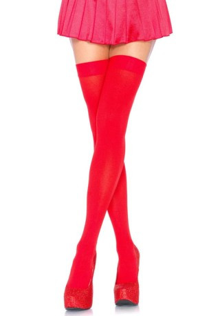 Leg Avenue - Nylon Over The Knee - RED - O/S harisnya