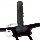 Lovetoy Vibrating Easy Strapon Set 7.5" Black Felcsatolható vibrátor