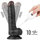 Lovetoy Vibrating Easy Strapon Set 7.5" Black Felcsatolható vibrátor