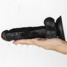 Lovetoy Vibrating Easy Strapon Set 8.5" Black Felcsatolható vibrátor