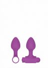   Ouch! Silicone USB-Rechargeable Anal Set Purple vibrációs análdugók