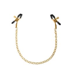 Pipedream Chain Nipple Clamps Gold/Black mellcsipesz