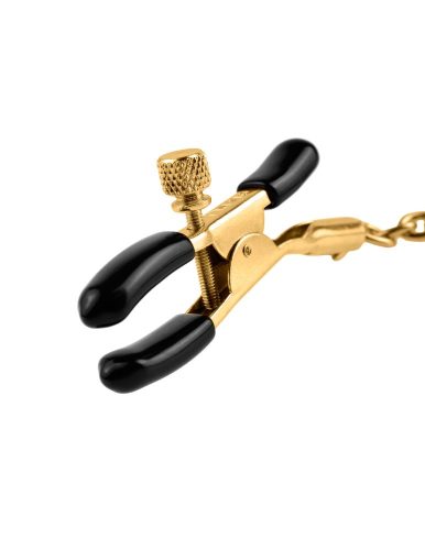 Pipedream Chain Nipple Clamps Gold/Black mellcsipesz