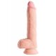 Pipedream King Cock Plus 10" Triple Density Fat Cock with Balls  Tapadókorongos dildó