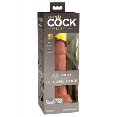 Pipedream 6" Dual Density Silicone Cock Tan Tapadókorongos dildó
