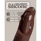 Pipedream 8" Dual Density Silicone Cock Brown Tapadókorongos dildó