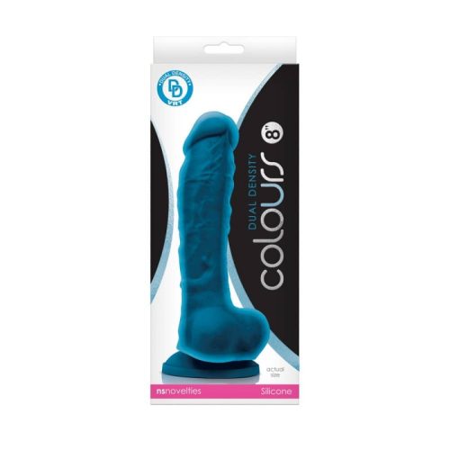 Ns Novelties Colours  Dual Density  8" Dildo  Blue    Tapadókorongos dildo