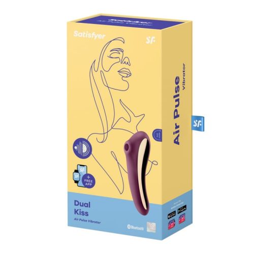 Satisfyer Dual Kiss red AKKUS HÜVELYI ÉS CSIKLÓ VIBRÁTOR