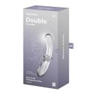 Satisfyer Double Crystal - 2 végű üveg dildó