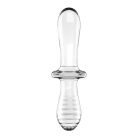 Satisfyer Double Crystal - 2 végű üveg dildó