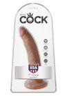 Pipedream King Cock 7 Caramel - tapadótalpas élethű dildó 