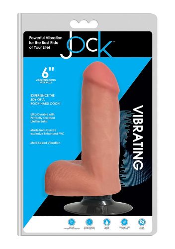 Curve Toys Vibrating Dildo with Balls - 6" Valósághű vibrátor