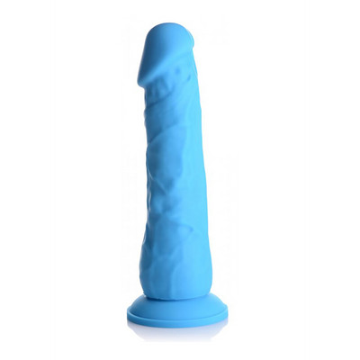 Curve Toys Silicone Dildo without Balls - 7" / 18 cm tapadókorongos dildó