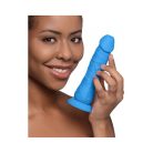 Curve Toys Silicone Dildo without Balls - 7" / 18 cm tapadókorongos dildó