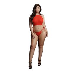   Le Désir Festive Rhinestone Top and Thong XL Fehérnemű szett