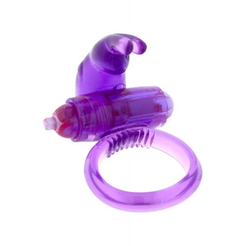 RABBIT SILICONE VIB COCKRING PURPLE - vibrációs péniszgyűrű  