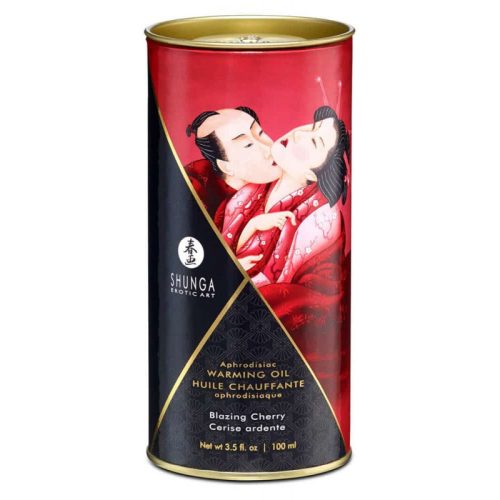 Shunga Aphrodisiac Oils Blazing Cherry   melegítő masszázsolaj     