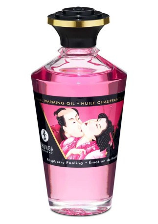 Shunga Aphrodisiac Oils Raspberry Feeling 100 ml  melegítő masszázsolaj     