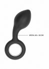 Sono No. 63  Dildo With Metal Ring  Black dildó