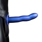 Ouch!  Curved Hollow Strap-On - 8 Blue üreges dildó