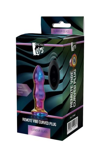 Dream Toys Glamour Glass Remote Vibe Curved anal plug