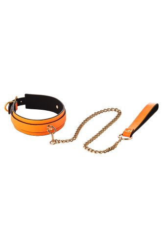 Dream Toys Radiant Collar And Leash Orange nyakörv és póráz