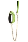 Dream Toys Radiant Collar And Leash Green nyakörv és póráz