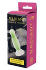 Dream Toys Radiant Soft Silicone Glow In The Dark Plug Small Green Tapadókorongos dildó