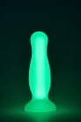 Dream Toys Radiant Soft Silicone Glow In The Dark Plug Small Green Tapadókorongos dildó