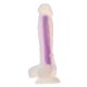 Dream Toys Radiant Soft Silicone Glow In The Dark Dildo Medium Purple Tapadókorongos dildó