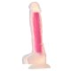 Dream Toys Radiant Soft Silicone Glow In The Dark Dildo Large Pink Tapadókorongos dildó