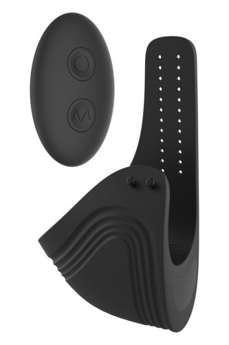 Dreamtoys Adjustable Vibrating Cockring With Remote Black Vibrációs péniszgyűrű