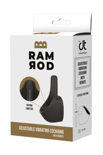 Dreamtoys Adjustable Vibrating Cockring With Remote Black Vibrációs péniszgyűrű