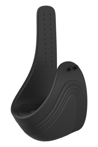 Dreamtoys Adjustable Vibrating Cockring With Remote Black Vibrációs péniszgyűrű