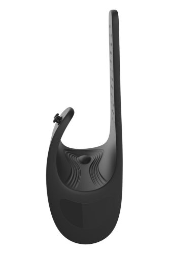 Dreamtoys Adjustable Vibrating Cockring With Remote Black Vibrációs péniszgyűrű