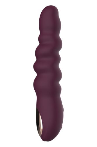 Essentials - Ribbed Power Vibe Purple Szilikonos vibrátor