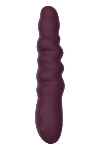 Essentials - Ribbed Power Vibe Purple Szilikonos vibrátor