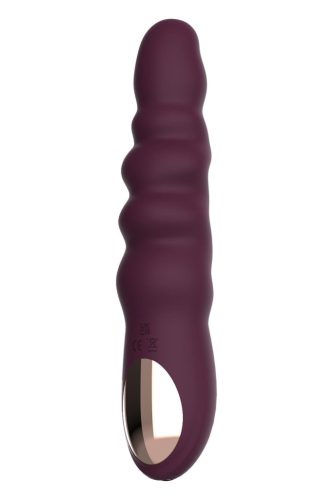 Essentials - Ribbed Power Vibe Purple Szilikonos vibrátor