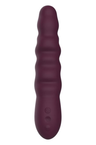 Essentials - Ribbed Power Vibe Purple Szilikonos vibrátor