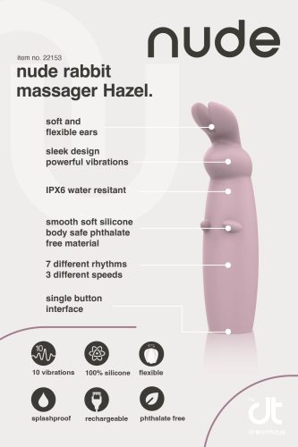 Dream Toys Nude Hazel Rabbit klitorisz vibrátor
