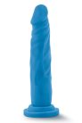 Blush - 7.5 Inch Dual Density Cock Neon Blue Tapadókorongos dildó
