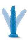 Blush - 7.5 Inch Dual Density Cock Neon Blue Tapadókorongos dildó