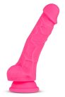 7.5 Inch Dual Density Cock with Balls Pink Tapadókorongos dildó