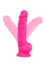 7.5 Inch Dual Density Cock with Balls Pink Tapadókorongos dildó